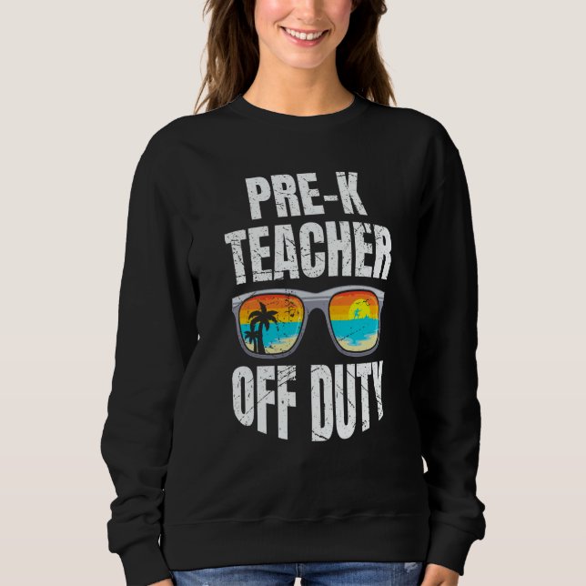 Preschool kindergarten educator off duty teacher   t shirt (Framsida)