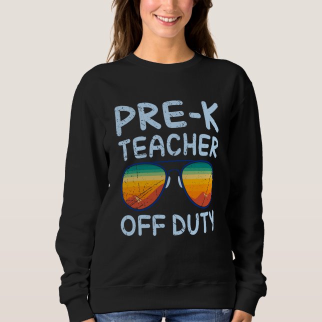 Preschool kindergarten educator off duty teacher   t shirt (Framsida)