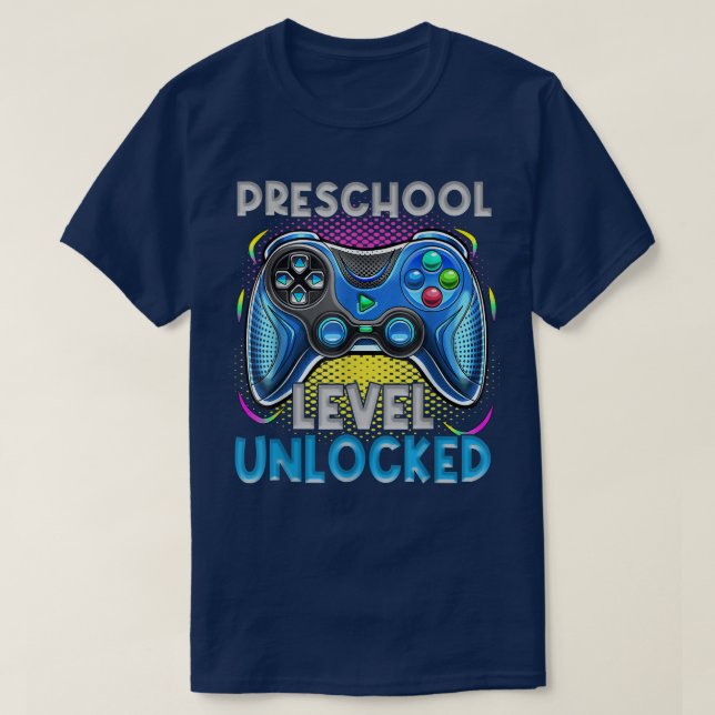 Preschool Level Unlocked Video Games Kids Back To  T Shirt (Design framsida)
