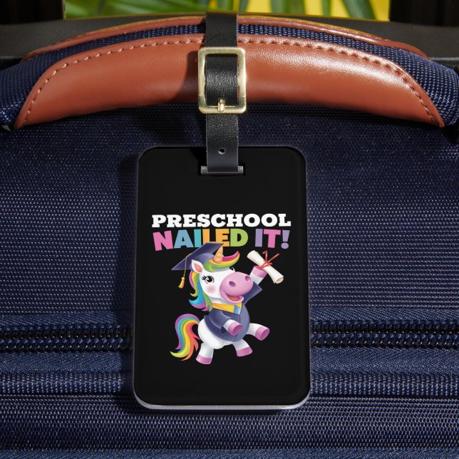 Preschool Nail IT Unicorn Studentmössa Bagagebricka (Framsida Insitu 2)