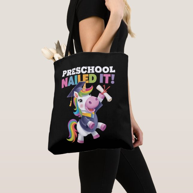 Preschool Nail IT Unicorn Studentmössa Tygkasse (Närbild)