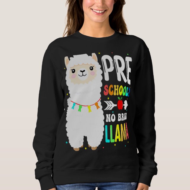 Preschool No Prob Llama Teacher Student First Day T Shirt (Framsida)