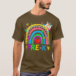 Preschool Rainbow Girls Boys Teacher Team PreK Squ T Shirt