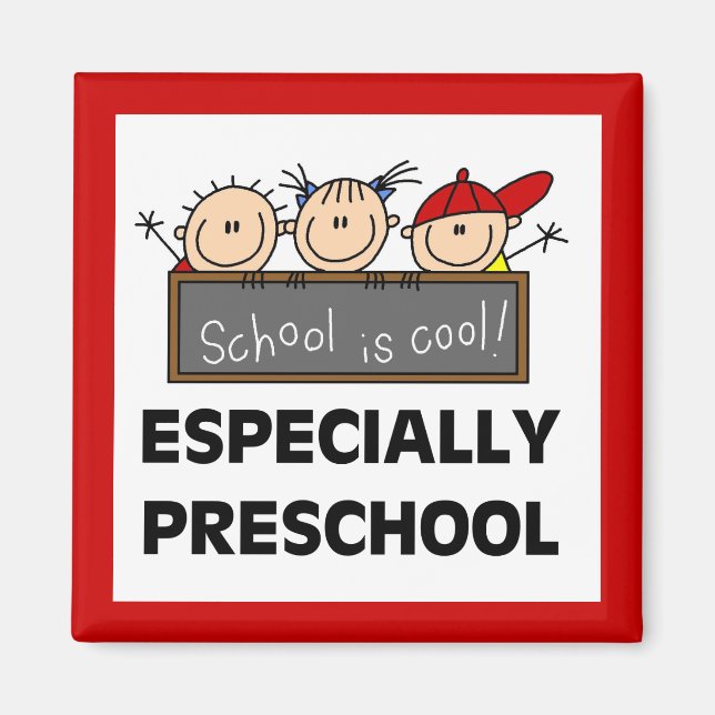 Preschool School är Coola Tshirts och presenter Magnet (Framsidan)