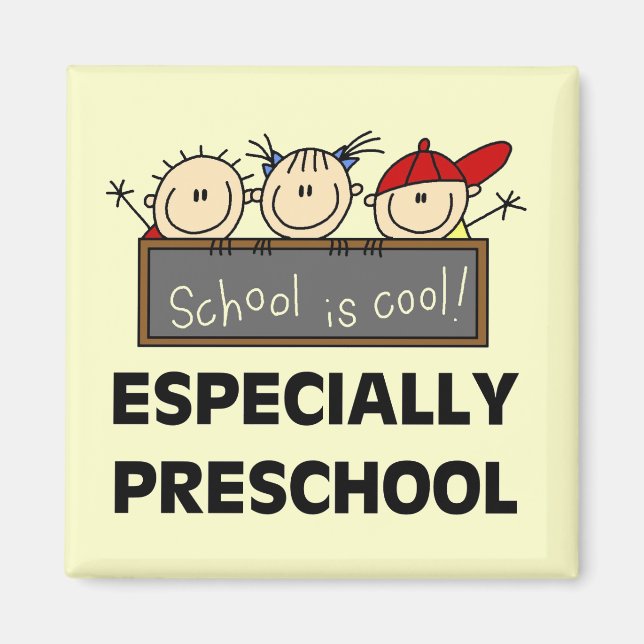 Preschool School är Coola Tshirts och presenter Magnet (Framsidan)