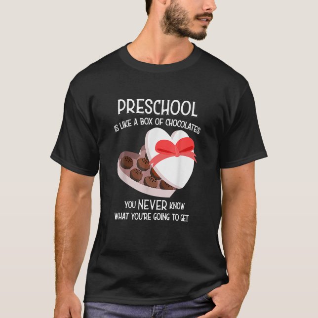 Preschool School Teacher Valentine S Day Kids T Shirt (Framsida)