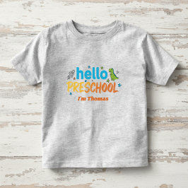 Preschool Shirt, Hello Preschool, First Day  T Shirt