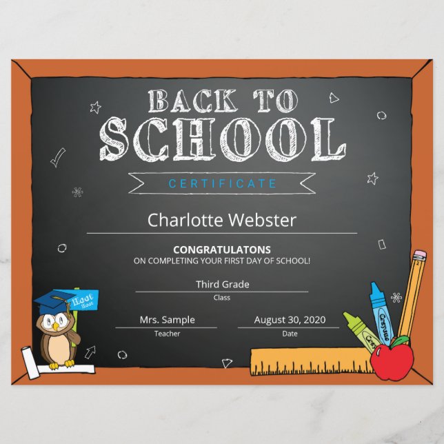 Preschool-skyltens första dag i Back to school (Framsida)