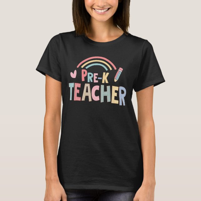 Preschool Squad Rainbow, förforskarteam T Shirt (Framsida)