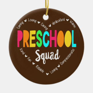Preschool Squad Teacher Back to school Daycare Julgransprydnad Keramik