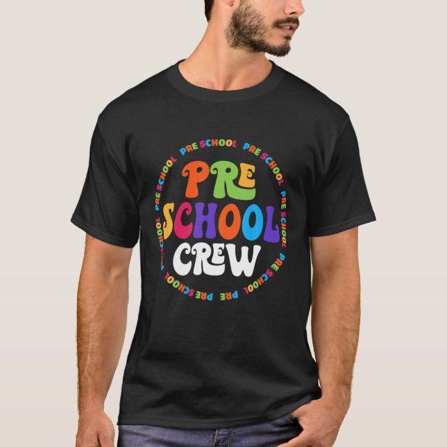 Preschool Squad Tie Dye Studenter Lärare tillbaka  T Shirt (Framsida)
