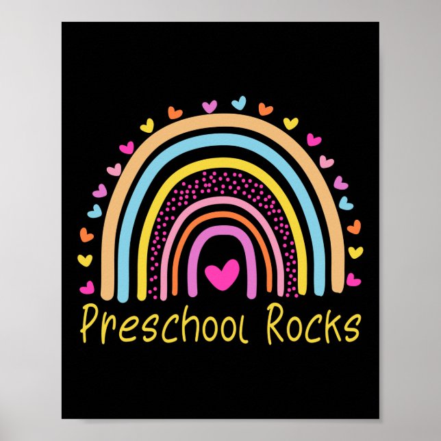 Preschool Sten Teacher Rainbow Poster (Framsidan)