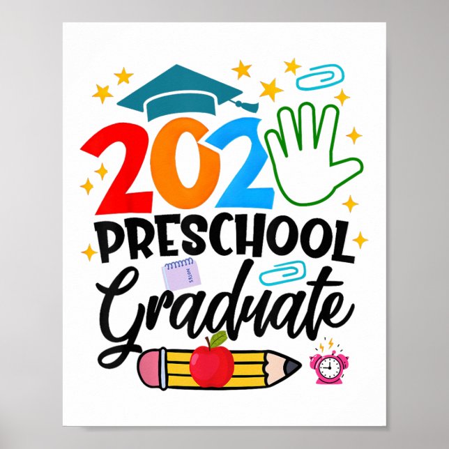 Preschool Student Pre-k Grad 2025 Preschool Gradu Poster (Framsidan)
