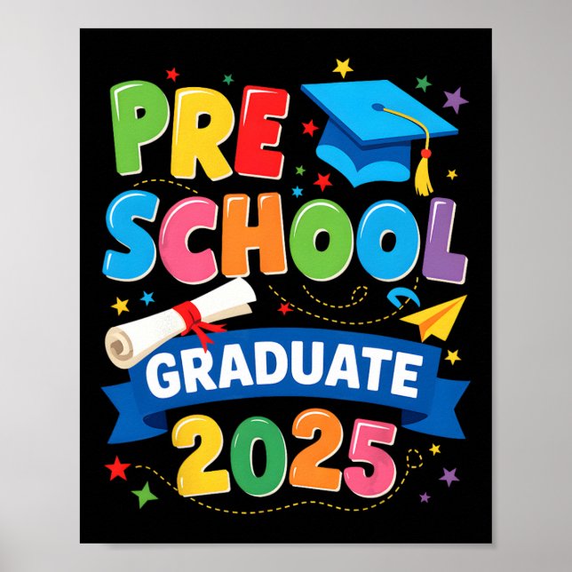 Preschool Studenten 2025 Pre-k Student Kids Boys Poster (Framsidan)
