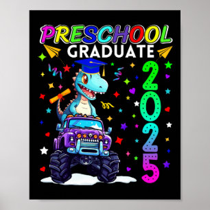 Preschool Studenten 2025 Pre-k Student T-rex Kid Poster