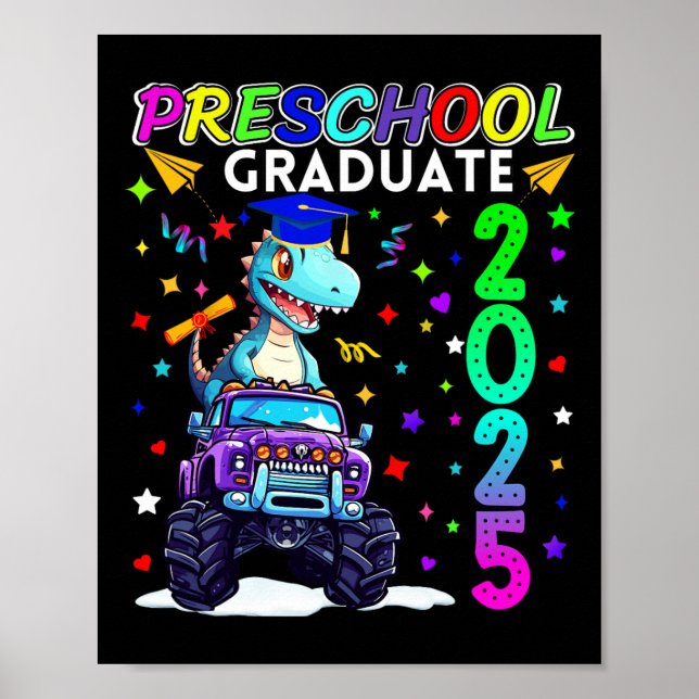 Preschool Studenten 2025 Pre-k Student T-rex Kid Poster (Framsidan)