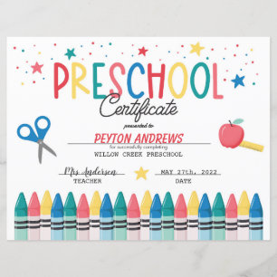Preschool Studenten-certifikat