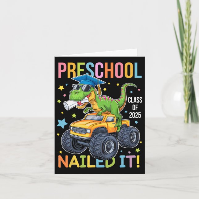 Preschool Studenten Cl av 2025 Student Dinosaur Kort (Framsida)