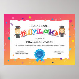 Preschool Studenten-diplomat Poster