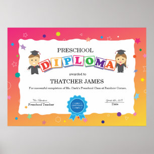 Preschool Studenten-diplomat Poster