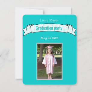 Preschool studenten - Robin's Egg Blue-foto Inbjudningar