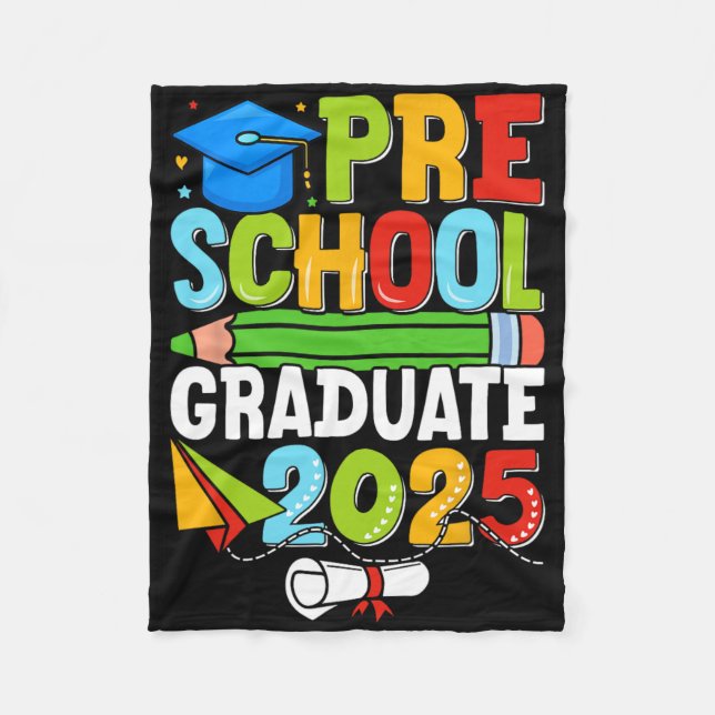 Preschool Studenten Shirt 2025 Kids Boys Pre-k Gr Fleecefilt (Framsidan)
