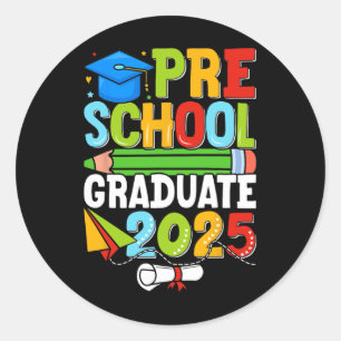 Preschool Studenten Shirt 2025 Kids Boys Pre-k Gr Runt Klistermärke