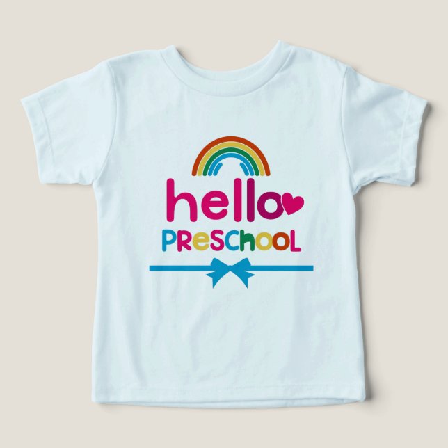 Preschool T-shirt - First Day Preschool T-shirts  (Design Framsida)