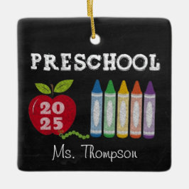Preschool Teacher 2025 Name Ornament