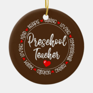 Preschool Teacher Back to school Daycare Julgransprydnad Keramik