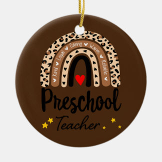 Preschool Teacher Back to school Daycare Julgransprydnad Keramik