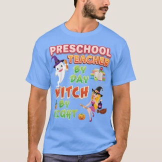 Preschool Teacher efter dagskväll Nattkväll Hallow T Shirt