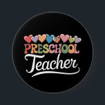 Preschool Teacher Första dagen Groovy Back to scho Knapp<br><div class="desc">Preschool Teacher Första dagen Groovy Back to school</div>