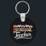 Preschool Teacher Första dagen Groovy Back to scho Nyckelring<br><div class="desc">Preschool Teacher Första dagen Groovy Back to school</div>