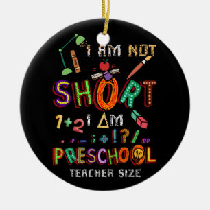 Preschool Teacher Kort Pre K Teacher Math Mathema Julgransprydnad Keramik