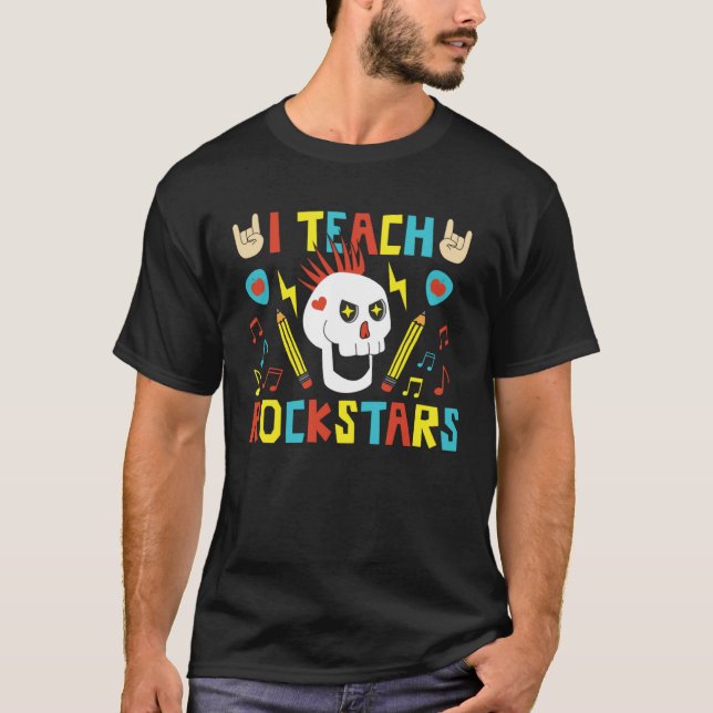 Preschool Teacher Music Teacher First Day of Schoo T Shirt (Framsida)