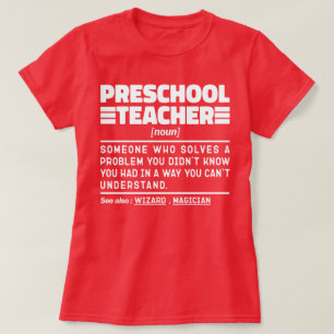 Preschool Teacher Noun Educator Apprecision Cute T Shirt