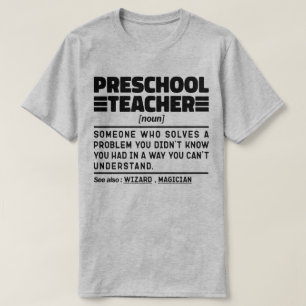 Preschool Teacher Noun Educator Apprecision Cute T Shirt