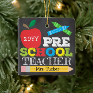 Preschool Teacher Pre-K Keepsak Bright Julgransprydnad Keramik