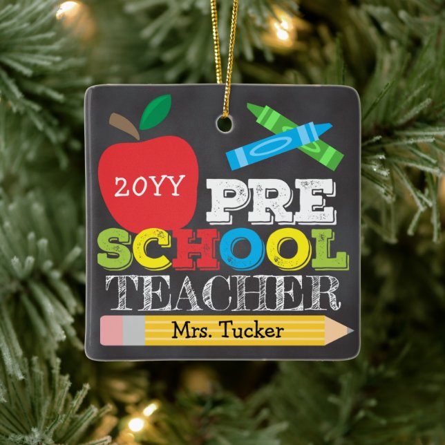Preschool Teacher Pre-K Keepsak Bright Julgransprydnad Keramik (Träd)