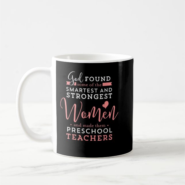 Preschool Teacher Starong Smart Gud Christian Jesu Kaffemugg (Vänster)