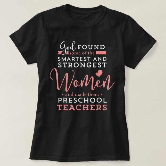 Preschool Teacher Starong Smart Gud Christian Jesu T Shirt (Design framsida)
