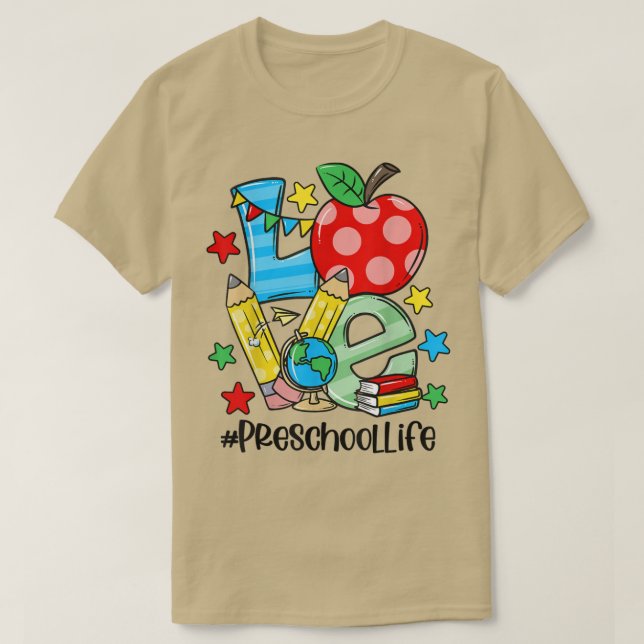 Preschool Teacher Student Lycklig, första 100 dage T Shirt (Design framsida)