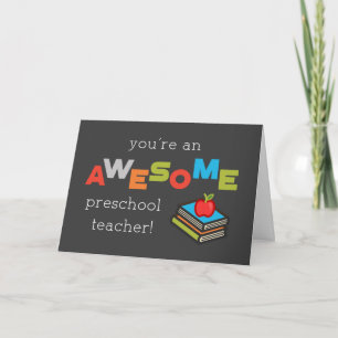 Preschool Teacher-utvärderingsdag Bokar Fantastisk Kort