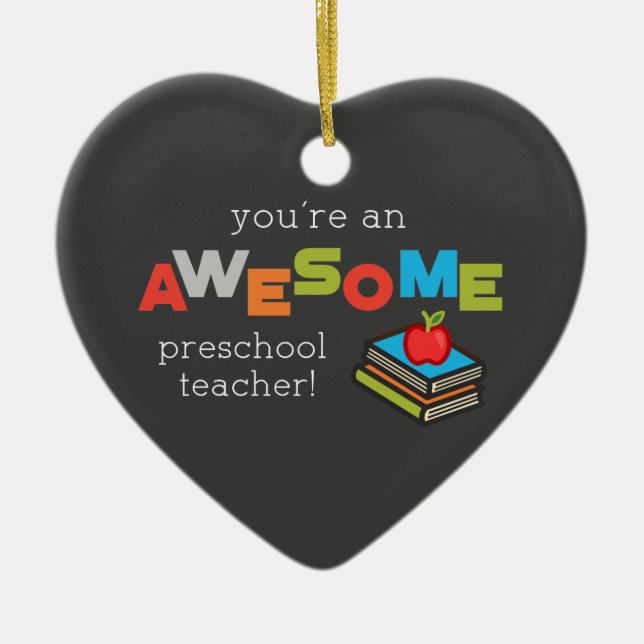 Preschool Teacher-utvärderingsdagen, Fantastisk Julgransprydnad Keramik (Framsidan)