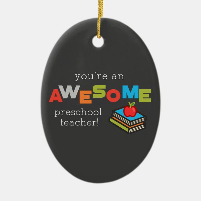 Preschool Teacher-utvärderingsdagen, Fantastisk Julgransprydnad Keramik (Framsidan)