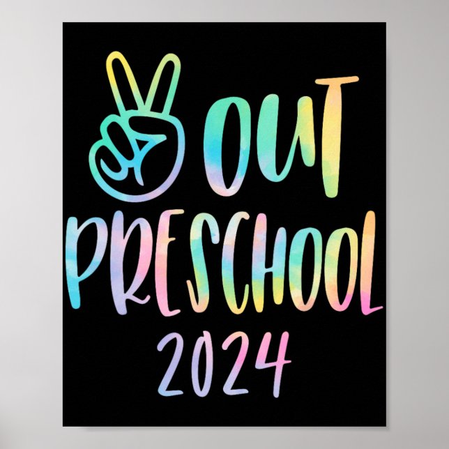 Preschool Tie Dye Studenten förra skoldagen Poster (Framsidan)