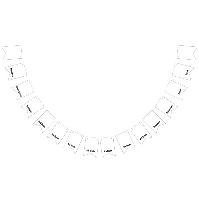 Preschool till högre Studenten-skolår Vimplar (Alla)