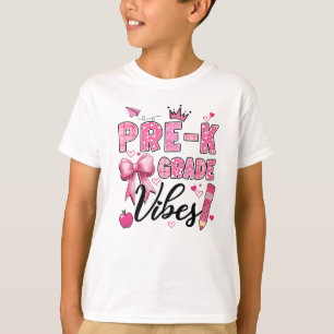 Preschool Vibes Back to school Coquette Teacher Gi T Shirt