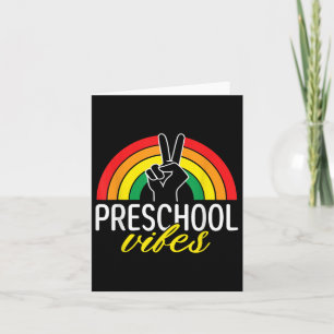 Preschool Vibes Back to school Rainbo första dagen Kort